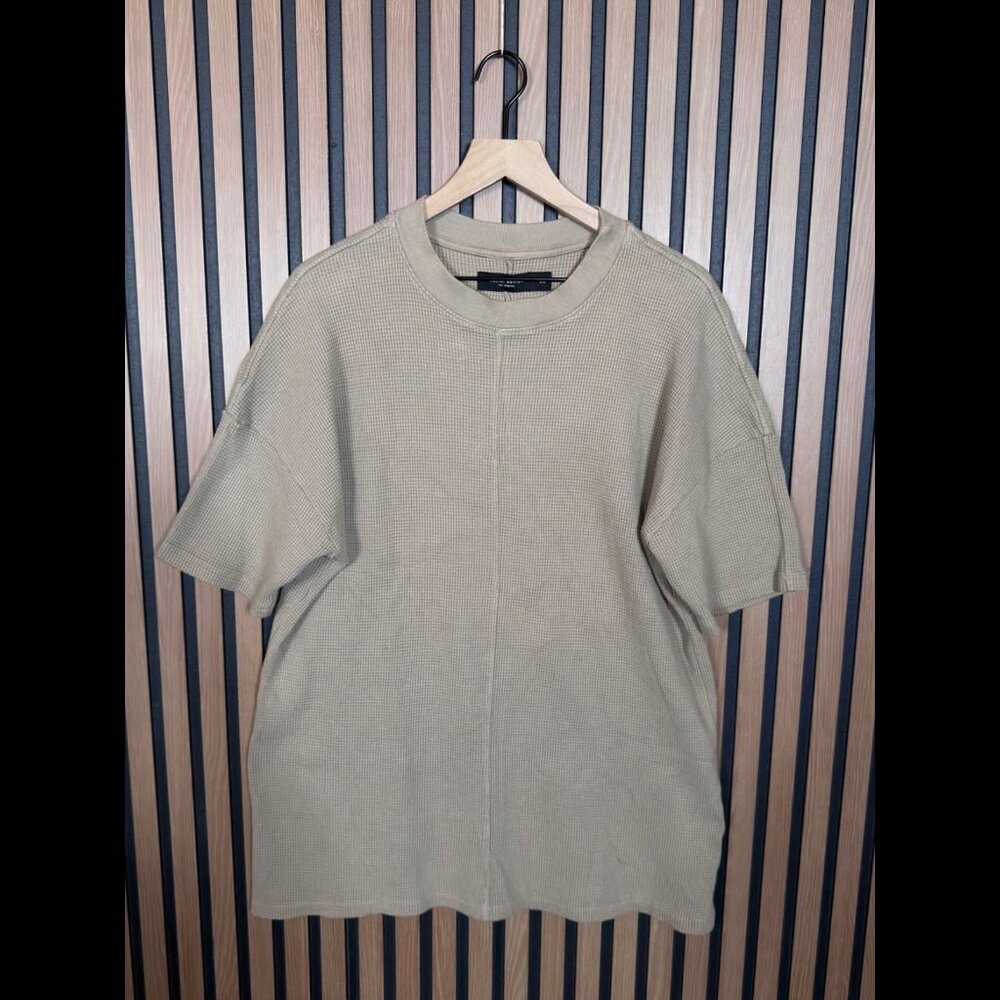 Daniel Patrick Los Angeles Shirt Waffle Knit Beige XS Mens Beige Thermal Lux